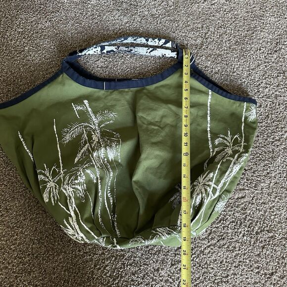 Kealopiko Hawaii All Aloha Eke Nui Large Tote 100% Cotton Olive Green - Picture 12 of 12